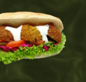 Falafel — Falafel, crudités